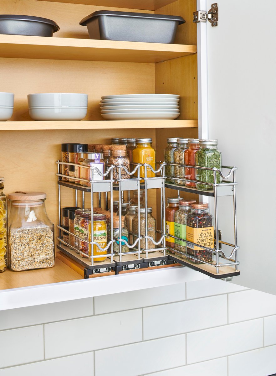 Meet your small-but-mighty storage solution for wall cabinets: the 5WU Series Upright Wall Pullout.

Learn more: rev-a-shelf.com/5wu-series?

#revashelf