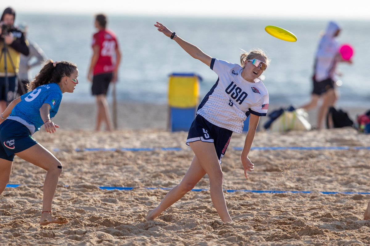 USAUltimate's tweet photo. Team USA in the women's division has been DOMINANT. 🔥

@NKolakovic keeps the coverage going from the 2025 @wfdf_wbuc!

#PullForUS | #USAUltimate https://t.co/SMDlcOKqSC