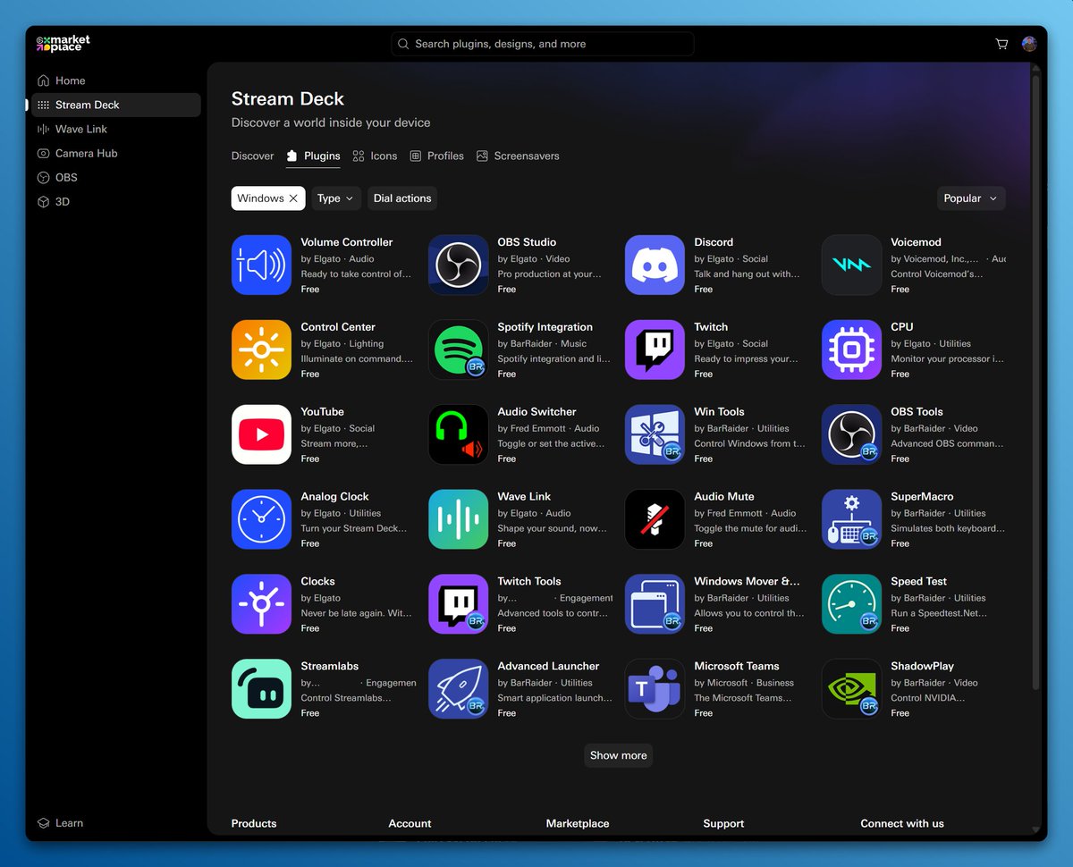 Elgato Marketplace got a design refresh today and looks incredible 👌

marketplace.elgato.com