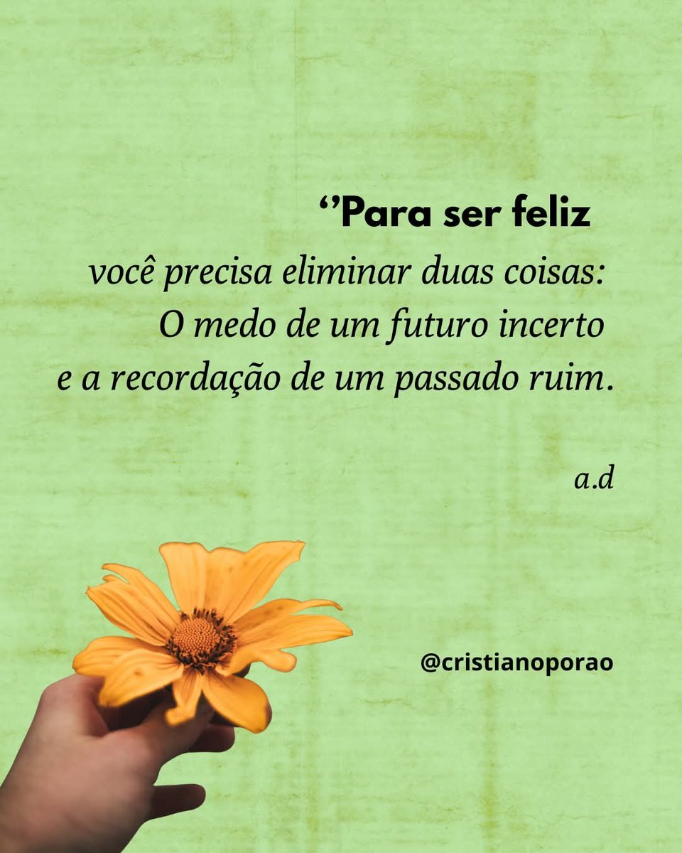 A #importância de se concentrar no #presente para alcançar a #felicidade .

#sdv