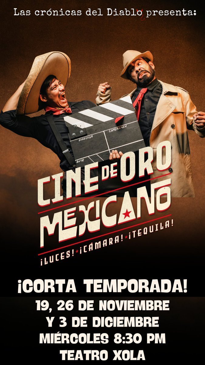 Recomendación de la semana!
¿Qué pasaría si las grandes leyendas del Cine de Oro se juntaran por una noche?
Este miércoles en el teatro <a href="/TeatroXola/">TEATRO XOLA</a> 
<a href="/LasCdelDiablo/">Las Crónicas del Diablo Mx</a> <a href="/OscarBlancoCdmx/">Crónicas de la Ciudad Perdida Oscar Blanco CDMX</a> <a href="/DoraisaGonzlez/">Dora Isa González</a>