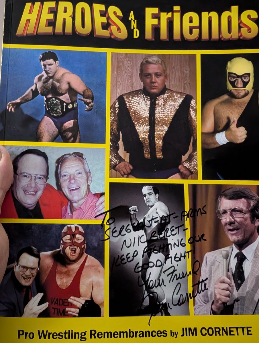 Nikb19's tweet photo. I came home last night after a 2 week trip to northern Canada and too my delite my copy of Heroes And Friends was in my mailbox. Thanks @TheJimCornette for the extra motivational words that will help me fight another day for OUR GOOD FIGHT. Thankyou Fuck Them Bye
#COCWIW https://t.co/UBjTjGzili