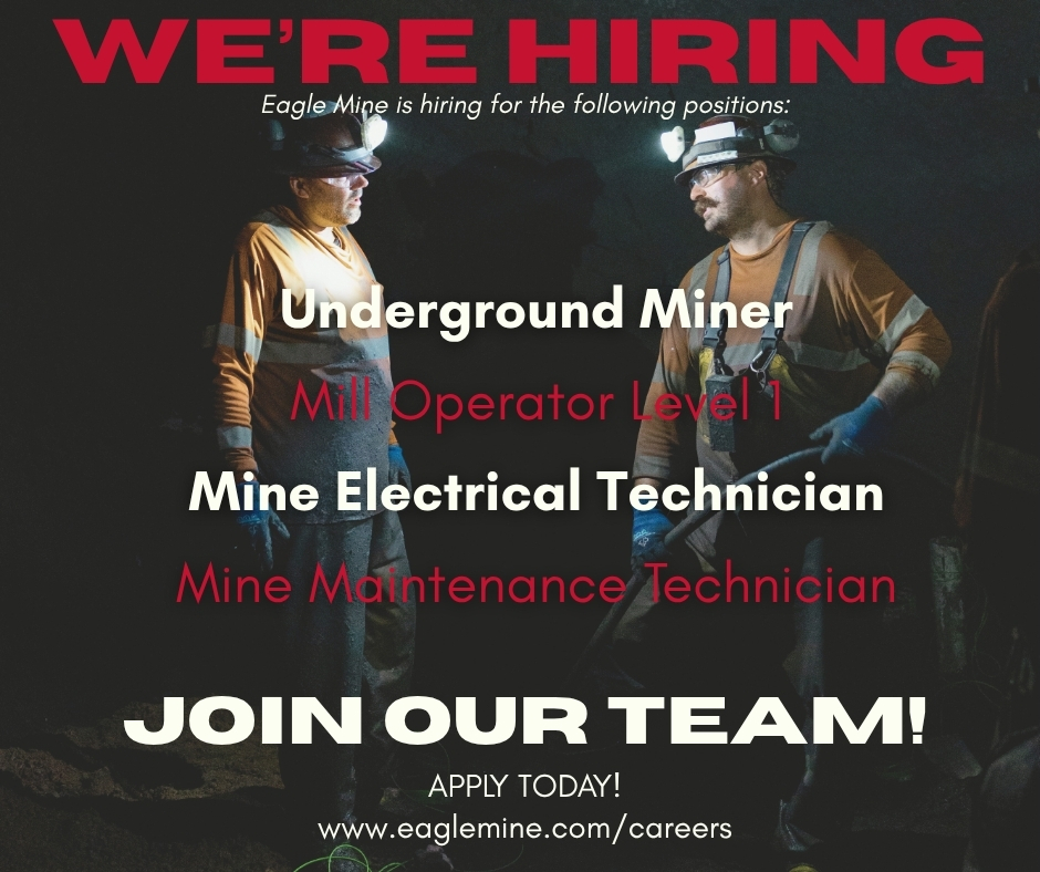 Head over to eaglemine.com/careers to apply for these positions and more today!
