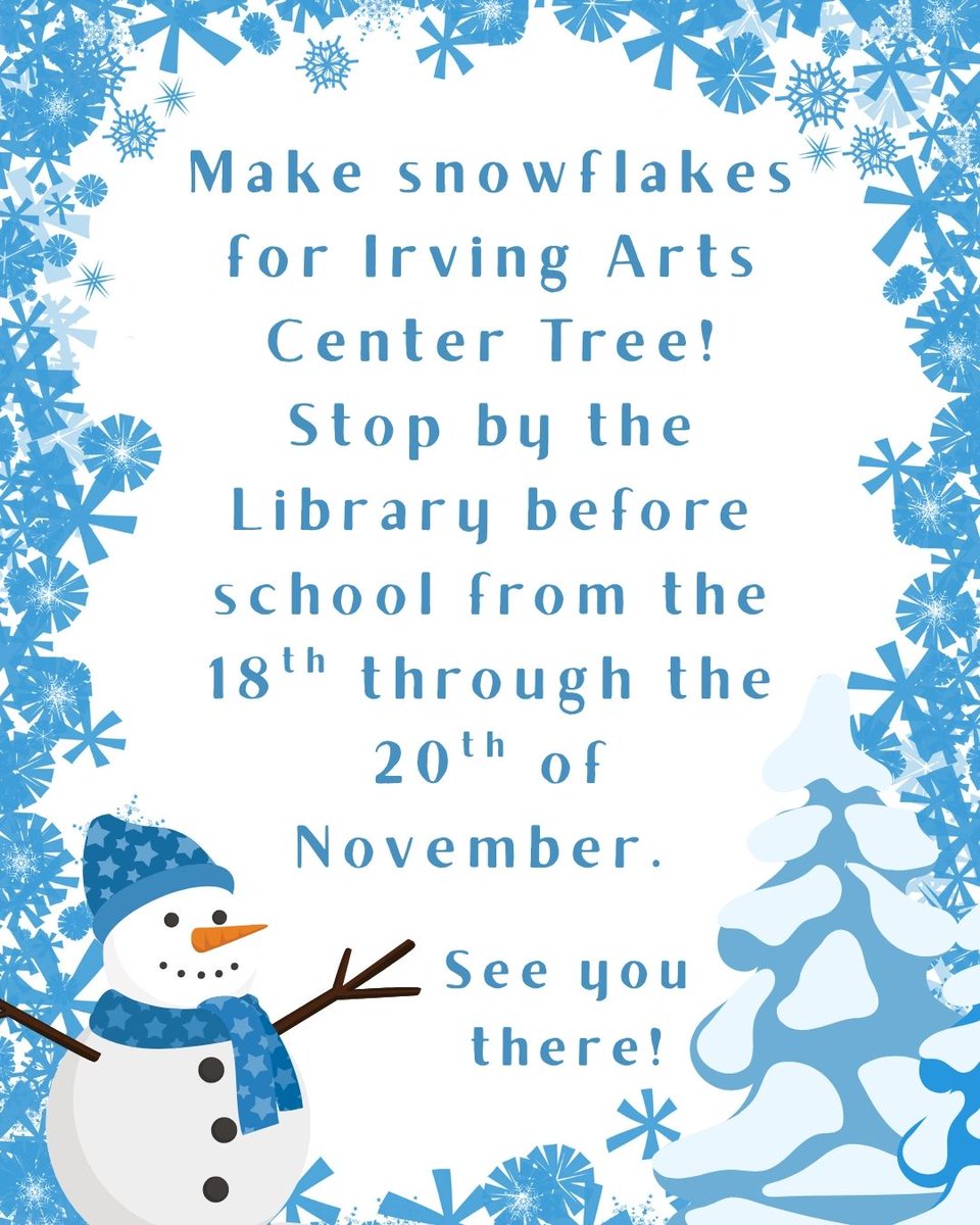 NimitzLibrary's tweet image. Hey @NimitzVikings stop by the library before school to make an ornament for our Irving Arts Center tree.