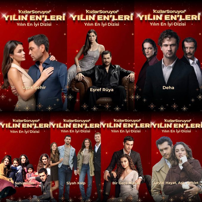 Kızlar Soruyor "Yılın En İyi Dizisi" sizce hangisi olmalı? 

1) #UzakŞehir 
2) #EşrefRüya
3) #Deha
4) #Sahipsizler
5) #SiyahKalp
6) #BirGeceMasalı
7) #LeylaHayatAşkAdalet