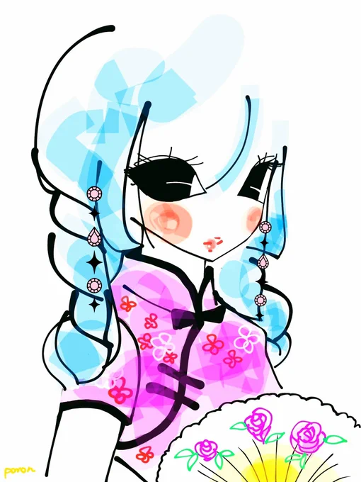 おはよー #イラスト #女の子 #ファンシー #レトロ