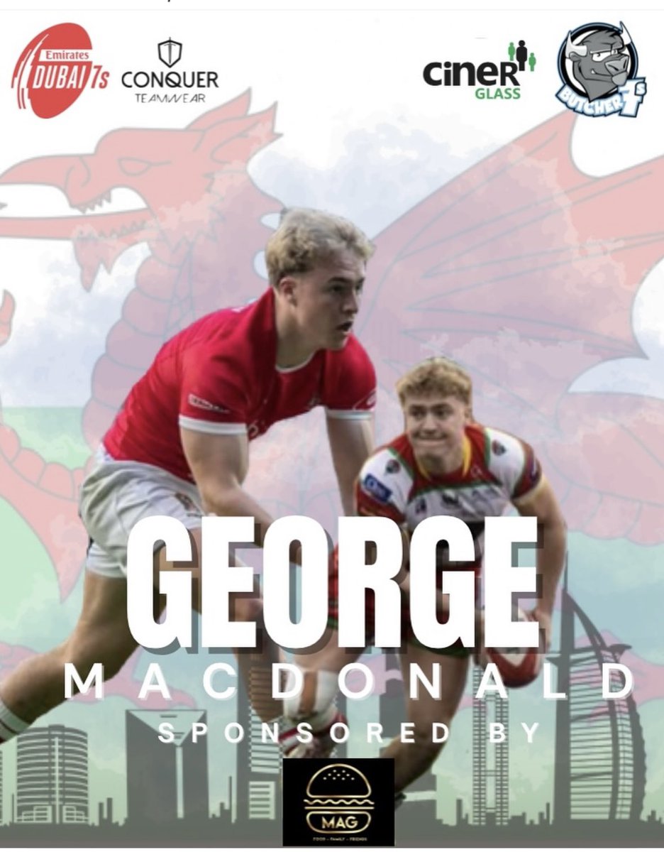 Dropping <a href="/Dubai7s/">Emirates Dubai 7s</a> squad announcement 📣 

A first trip for @georgemac9 and he can’t wait to see <a href="/followthefishtv/">FISHER</a> live in Dubai. George has represented <a href="/scarlets_rugby/">Scarlets Rugby</a> &amp; <a href="/llandoveryrfc/">Clwb Rygbi Llanymddyfri</a>   

Sponsor: MAG Restaurants