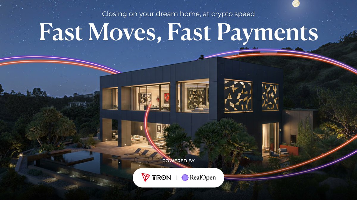 RealOpen_Crypto's tweet image. It’s official: @RealOpen_Crypto × @trondao just launched the 50,000 USDT Fast Moves, Fast Payments Holiday Campaign.

Use USDT on TRON to buy any home in the US → get up to 10,000 USDT in rewards. No crypto-friendly seller required.

Real homes. Real escrow. Zero friction.…