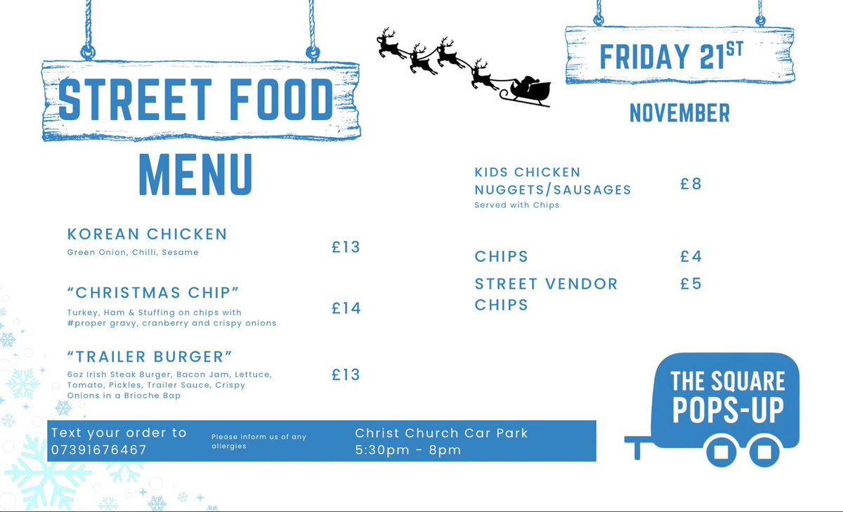 thesquarepopsup's tweet image. This Friday it’s your one and only chance to get our famous Xmas chips- skin on fries, roast turkey, ham, stuffing, cranberry and crispy onions and square bistros #proper gravy. We will also have our signature Korean chicken and steak burger on the menu…..