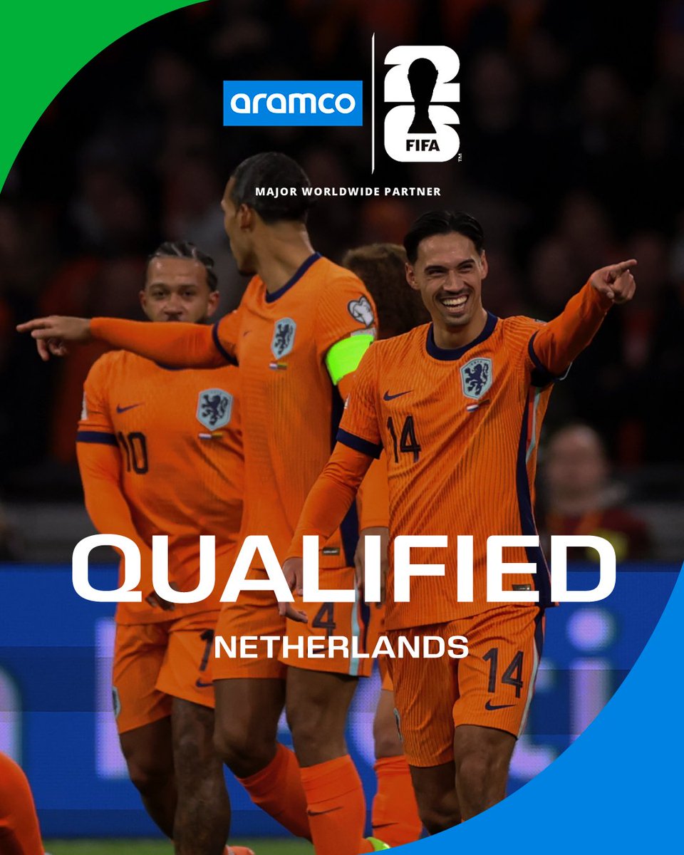 FIFAWorldCup's tweet image. Oranje will be there. 🟠🇳🇱

@aramco | #FIFAWorldCup