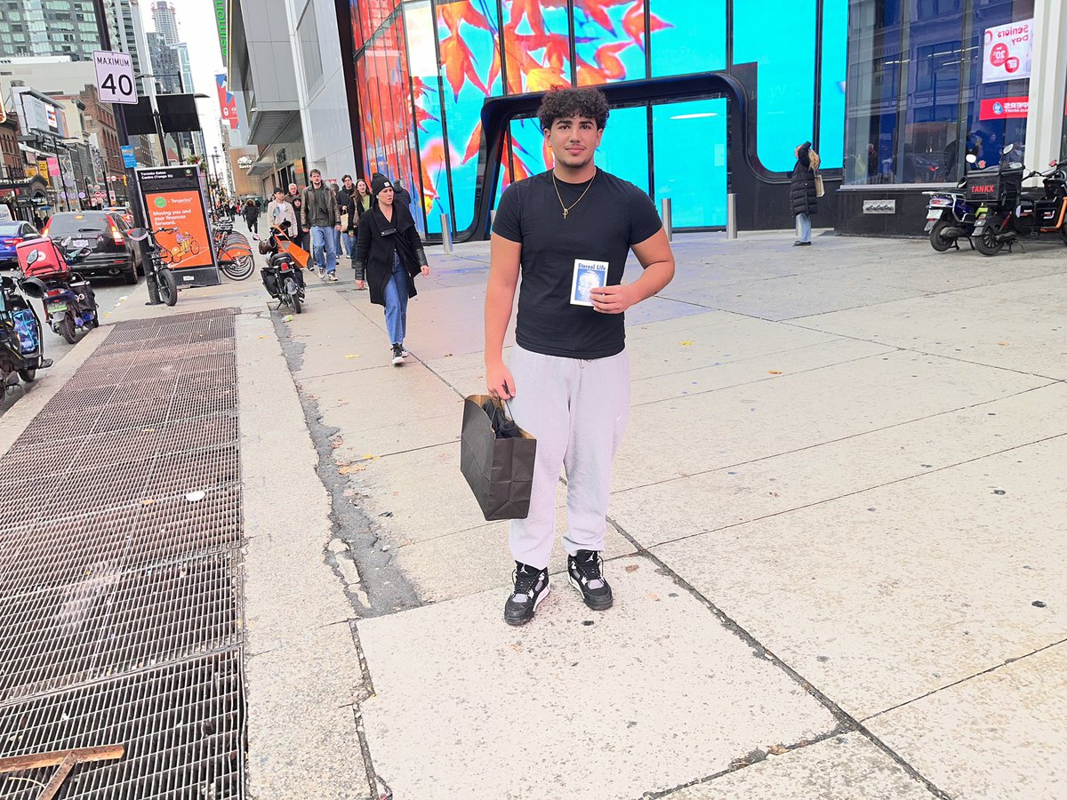 Well, a huge thanks to everyone who prayed for me today as I was preaching at Yonge!  And another young man about 16 came over to ask questions and believed on the Lord for his salvation and accepted Christ as his Saviour… please keep Michael in prayer as he tries follow Jesus!