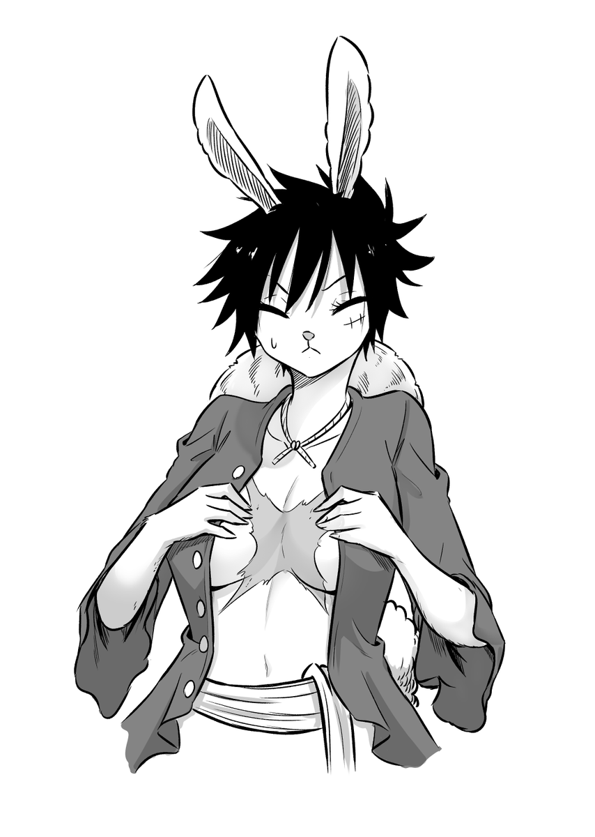 En el stream de ayer me hicieron esta petición, Luffy coneja