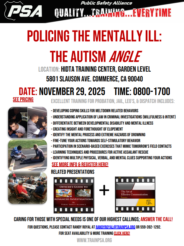 Upcoming course for next week (week of 11/24/25)! To register or to browse other courses, visit lahidtatraining.org.