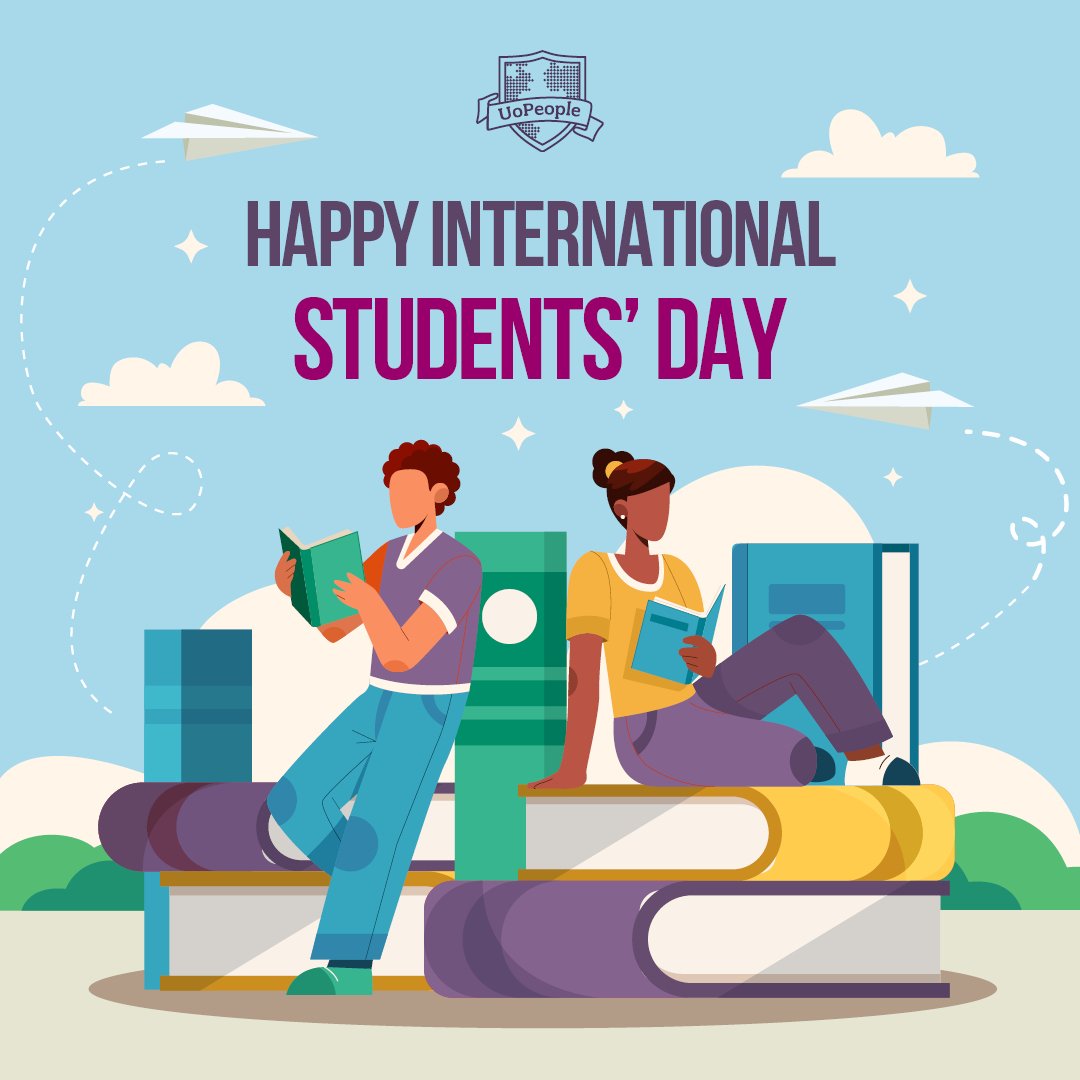 UoPeople's tweet image. Happy International Students Day! 🎓✨At UoPeople, students from around the world come together with one belief: education should be accessible to everyone. Here’s to our global community shaping a brighter tomorrow. 🌍💙#InternationalStudentsDay  #EducationForAll #StudyAnywhere