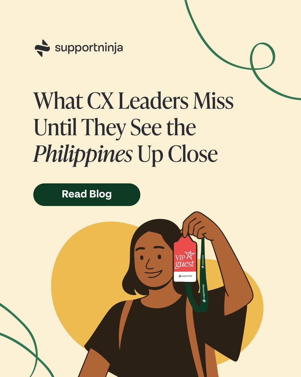 supportninja's tweet image. CX alignment starts with culture.

During her on-site trip, SupportNinja Director of Business Development Sohaani Cicconi saw why Filipino CX delivery stands out:
✨ Service mindset
📶 Strong connectivity
🌴 Young, energetic workforce

🔗 hubs.li/Q03TDBV20