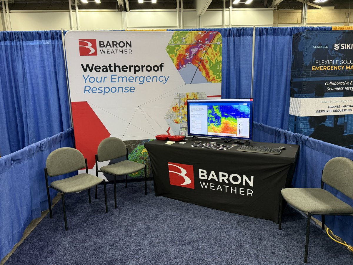 The exhibit hall at <a href="/iaem/">IAEM</a> opens tonight from 6-8PM! Stop by and see Baron Weather at Booth 310! We’ll also be there 7:30-4 on Tuesday and 9-2 on Wednesday. #iaem25