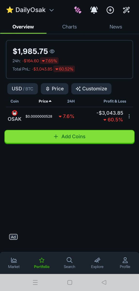 Are you still alive, devs?
Everyone on the board deserves to be millionaires!
From now on, everything will start changing.
Get rich or die trying. ⛩️

Follow me for your DailyOsak news updates!

#IFeelBetter 🖤