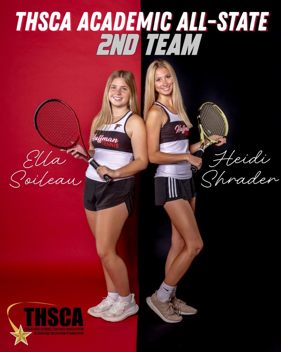 HuffmanTennis's tweet photo. 🌟THSCA Academic All-State!!!🌟 https://t.co/j9y1KRhFDI