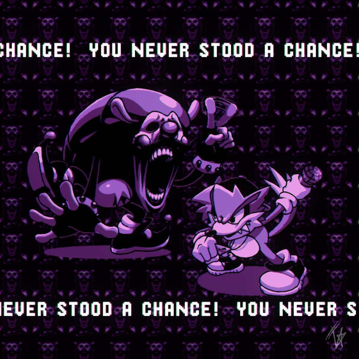 ThWinterReaper's tweet image. Pulled a BG out ma bum cause i had no good ideas for it-

MIGHT improve it later on, but i really just wanted to show off how i drew Tenma and BF without a plain grey BG.
#fnfdsides #dsides #fnfmod