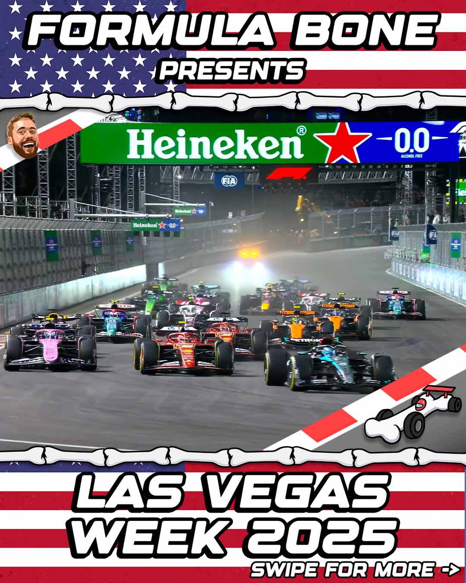FormulaBone's tweet image. VEGAS, BABY!!! 🃏🎰🏎️🍾 #F1 #LasVegasGP