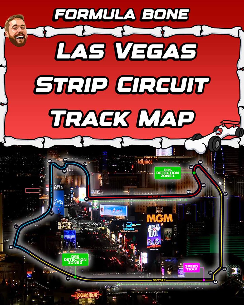 FormulaBone's tweet image. VEGAS, BABY!!! 🃏🎰🏎️🍾 #F1 #LasVegasGP