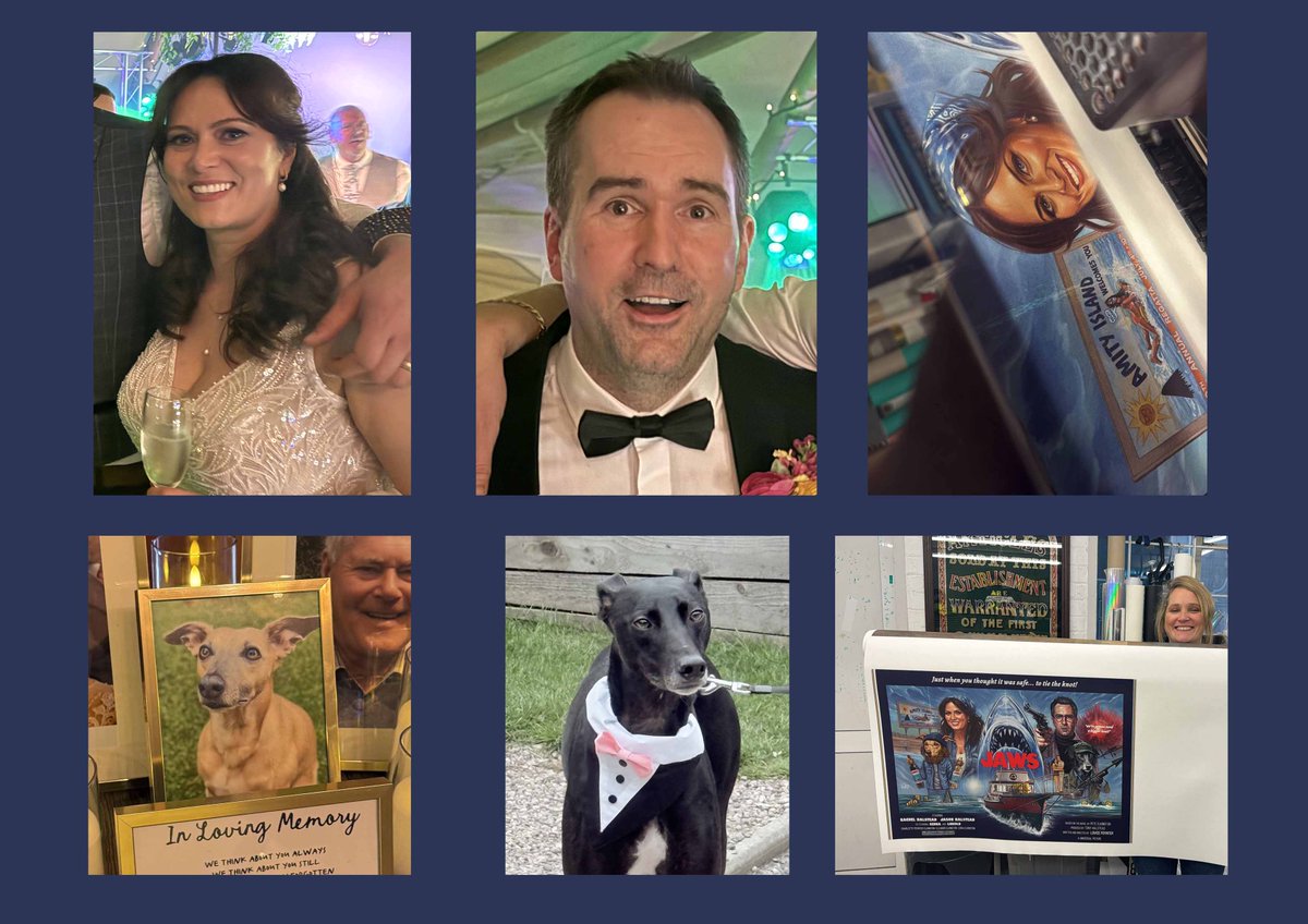 JAWS is one of my all time favourite movies. So when Karen at C&amp;P graphics asked if I could put her friends, Rachel and Jason, and their dogs into a special movie poster as a wedding present, I was so excited. Let me know if you need a poster!