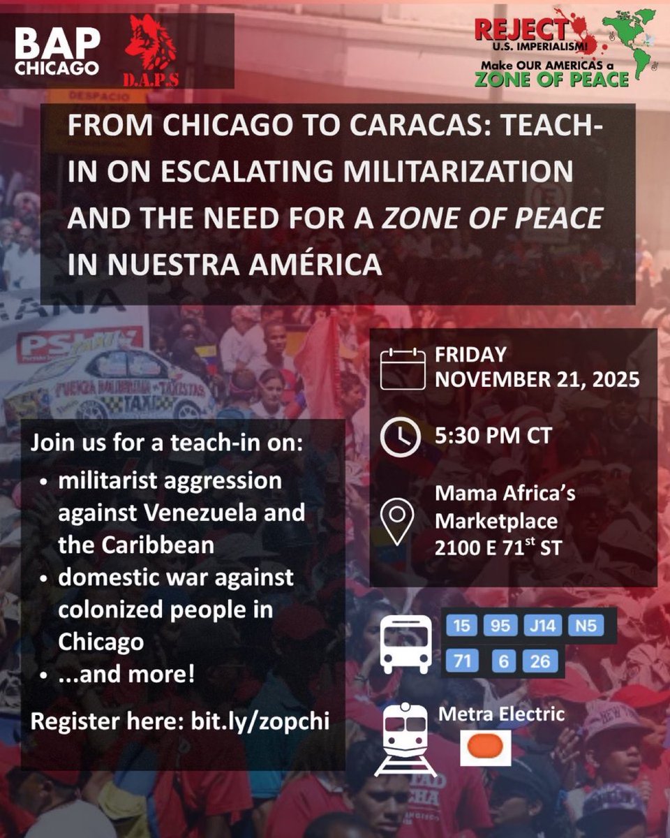 The U.S. empire, unable to accept the sovereignty, progress, and moral example of the Bolivarian Revolution, is escalating its aggressive attacks against Venezuela. 

Register at bit.ly/zopchi