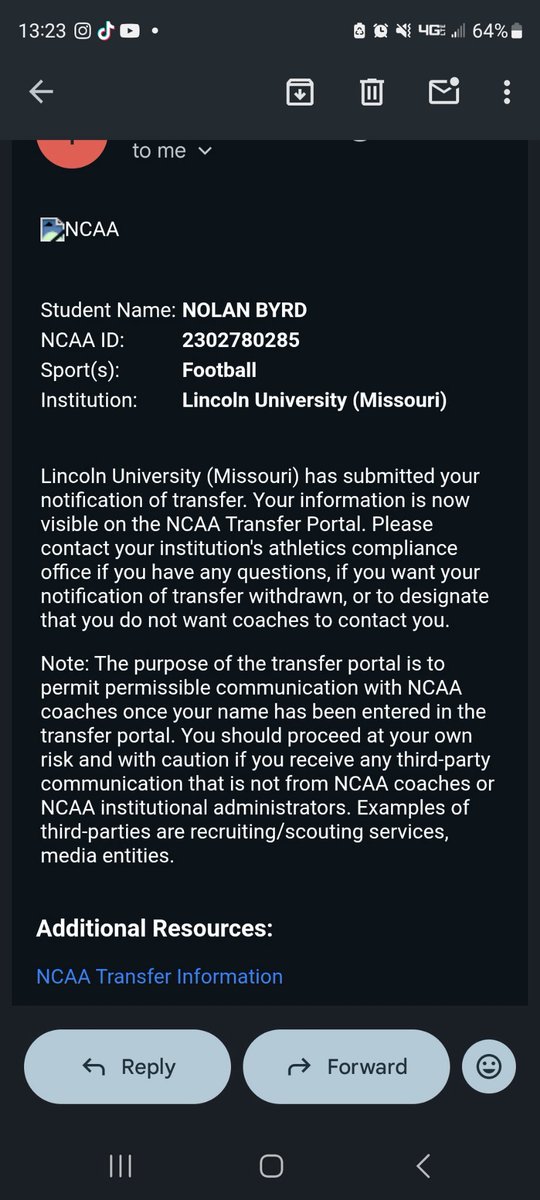 BigByrd45's tweet photo. Thank you to LUMO for a great year of growth and development. 
I will be entering the transfer portal 
With ( 2 years plus a redshirt ) 

22 College Starts | 3.8 GPA 
4.5 Star Long Snapper 

Film link : https://t.co/jhEog1VDo3

@MaggioJake @TheChrisRubio @Coach_Hayashi https://t.co/bJbG82Ffee