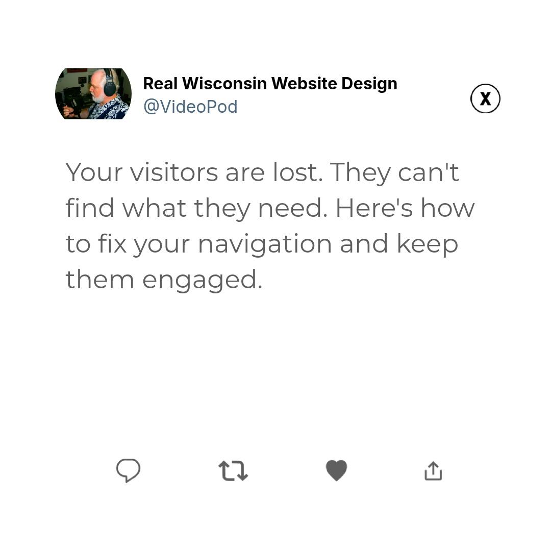 VideoPod's tweet image. Is your website confusing customers? 🤔
Clear navigation and smart layouts guide visitors through their journey.