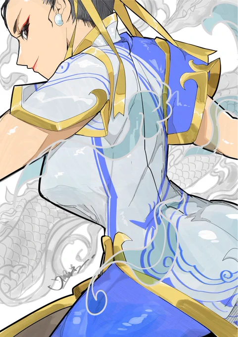 #CotW #StreetFighter6 #格ゲーキャラ描こうぜ 春麗がこないだ餓狼に実装参戦したので、 春麗を描きました。