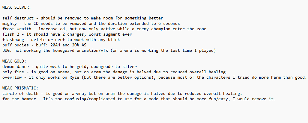 Matcharlie_'s tweet photo. @ed_corte I hope more Arena items come to ARAM soon (good ones as augments)

Remove all the % buffs/nerfs, Seraphine/Nunu is a ridiculous example of having a lot of debuffs/buffs on the same champion (just make direct nerf/buffs to champions kit). more about specific augments on the SS https://t.co/PBhVRAuBc4