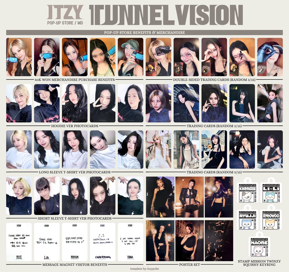 🐜 ITZY <TUNNEL VISION> TNVS makestar pop up store all photocards