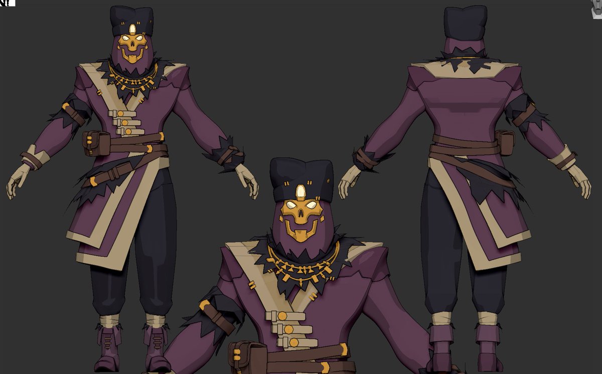 Well, well, well... I think tomorrow I'll finally start sculpting a high-poly model from this 😀

P.S. We updated the design a bit with <a href="/Dxxmxrk/">4o4 /Commission open</a>, so now it looks a little more interesting~

#deadlockfanart #deadlock #Mirage #valve