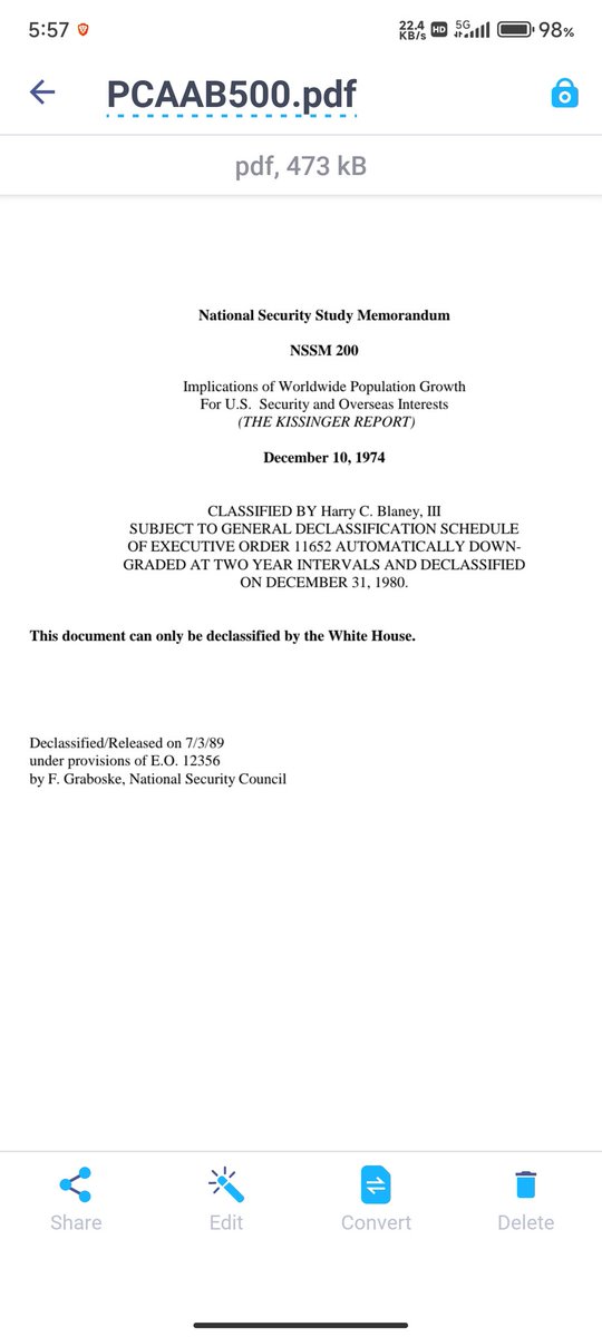 DarioMarchiori5's tweet image. 1974 - The (declassified) National Security Study Memorandum 200, AKA &quot;the Kissinger Report&quot; ... an interesting read for some ... #KissingerReport #depopulation #totalcontrol
web.archive.org/web/2006101104…