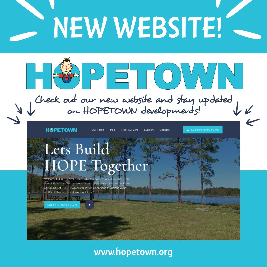 Check out our newest website as we pave the road to HOPETOWN!
🌳🏘🏗

Thank you Clarity Creative for gifting us with our new website!
hopetown.org

#HOPETOWN #Nathanielshope #SpecialNeedsSupport Clarity Creative Group