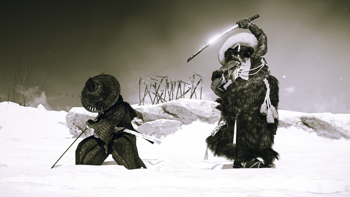 "A Dance for Fallen Blades"

I spent much longer on this than I usually do grading and whatnot, and then completely 180'd on the direction I wanted to go. I still don't know which I like more so you all get both. Which is your favorite?

#VPhiddengems #GhostofYotei #ThePhotoMode