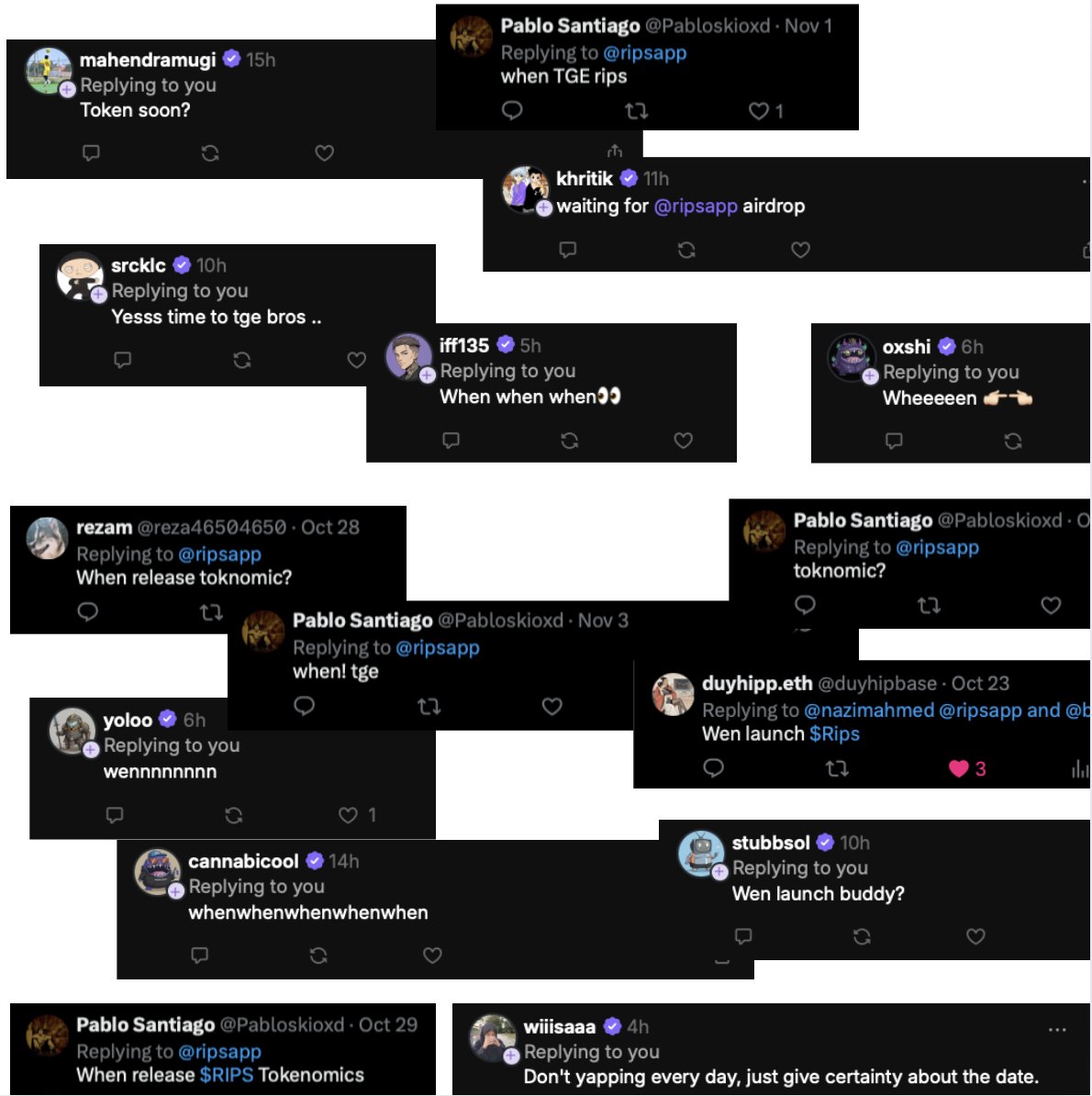 "Wen?" 👇

Rips Points Snapshot: Tuesday, November 18th, 12 PM ET
$RIPS TGE on Clanker: Wednesday, November 19th, 12:30 PM ET

Deploying from address: 0x5C976E9f7433666C4508cD4678de0F05d600cc7C