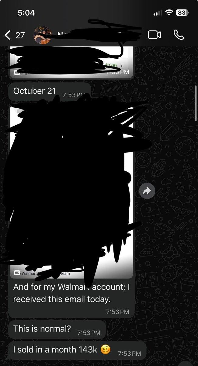 Walmart is easy to hate atm (for good reason)

But that doesn’t mean you should completely cut it out of your Ecom strategy 

Currently Walmart is doing 0% referral fees on tons of products while also having programs for reduced shipping

One of my students did $143k in 30 days