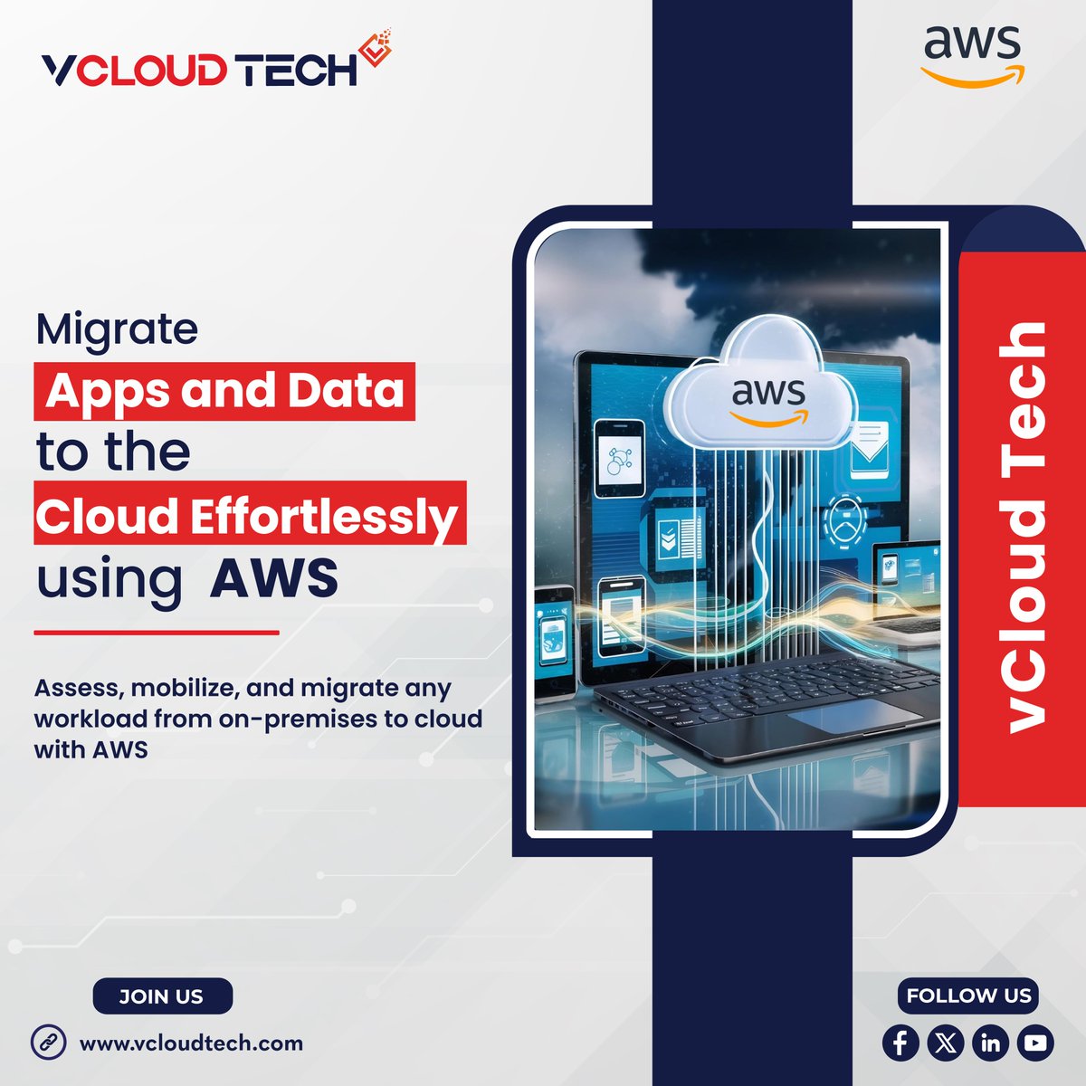 vCloudTech's tweet image. Refactor your infrastructure with cloud innovation. @vCloudTech Automatically migrate your data, applications, and IT resources from servers with a supported operating system to AWS with ease. bit.ly/4hSNaAh

#AWS #Migration #CloudMigration #CloudComputing #CloudServices