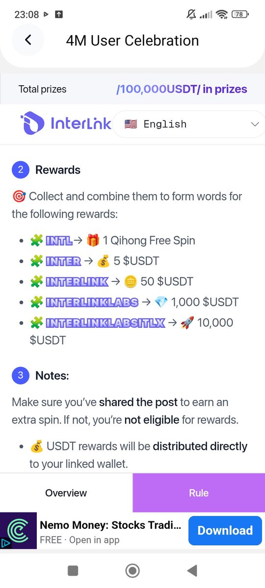tranquilitor's tweet photo. U may also be lucky to win $1000 or $10000 on $ITLG #INTERLINK Campaign 🔥 🔥🤩 @inter_link 
Try ur luck here ✊🙏👇
https://t.co/SzvFeGLvga https://t.co/mJgQSrC9JI