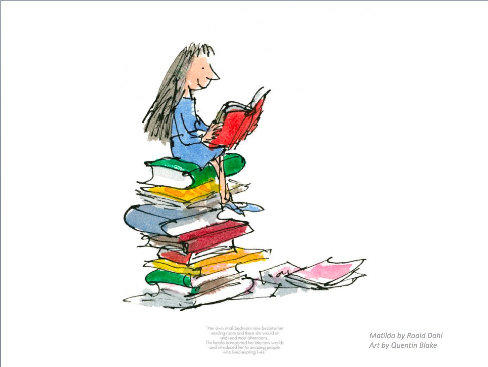 whatSFSaid's tweet image. The books we love when we&apos;re young change our lives FOREVER! So every time you help a child to find a book they love, and encourage them to read - you are doing something incredible &amp;amp; magical &amp;amp; life-changing. And it will never, ever be forgotten. #literacy

(Art: Quentin Blake)