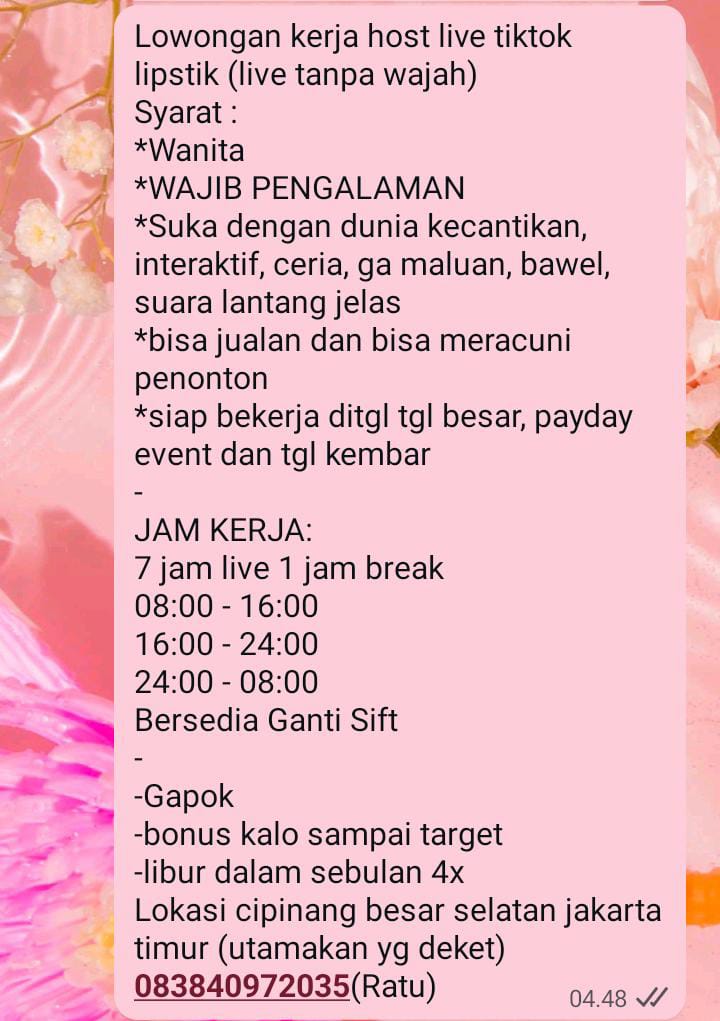 minat? DM 083840972035