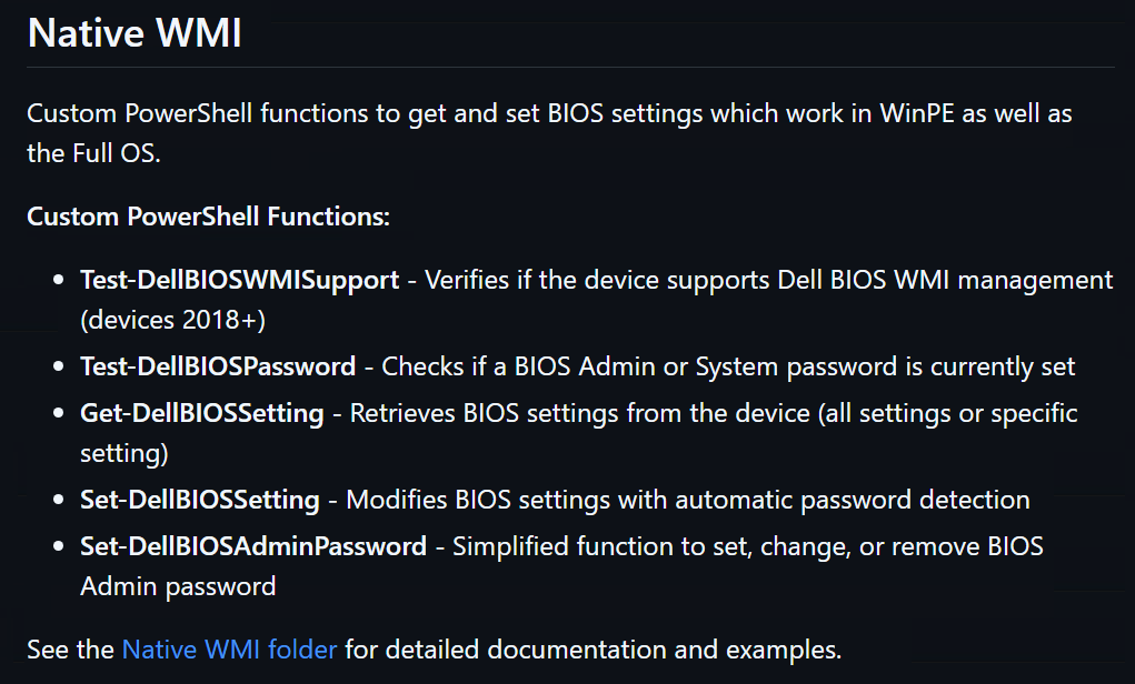 gwblok's tweet image. Back to Basics - Setting #Dell BIOS Settings with Native WMI.
Several custom Functions Created, along with documentation and an example for use in Task Sequence.
#PowerShell #SysAdmin #ConfigMgr @SvenRiebe 

Tested with @2PintSoftware #DeployR on Dell 3420
github.com/gwblok/2PintLa…