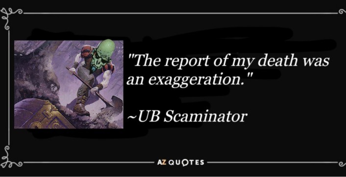 " The darkest hour in any man's life is when he sits down to plan how to get big creatures without entombing them"
🏆#2 with...UB Reanimator?!

After the most miserable week testing UB tempo <a href="/burrarun1/">burrarun</a> gave me hope once again. 
The grave player arc is not over yet!

#mtglegacy