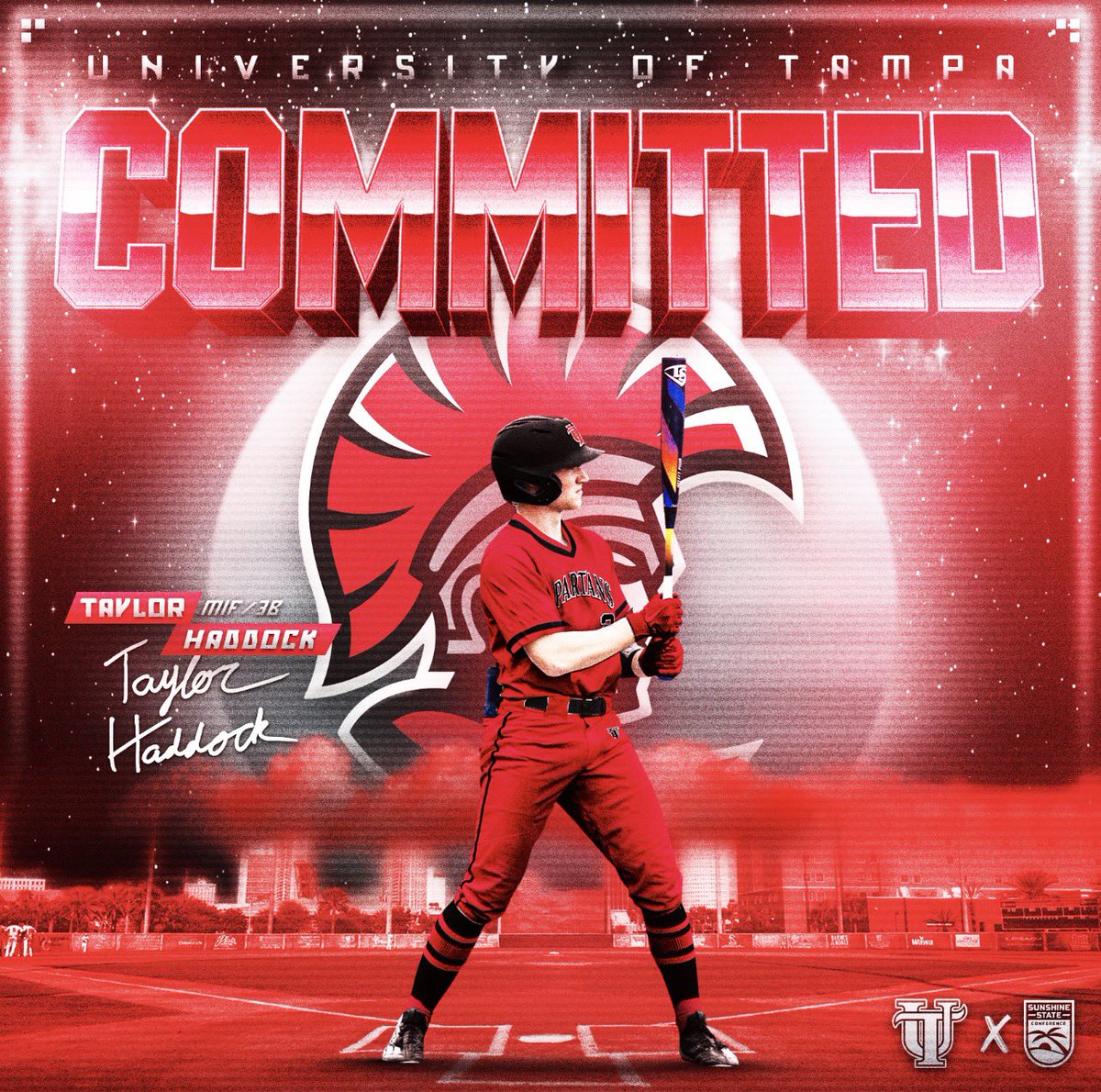 TaylorHaddock02's tweet photo. I’m extremely excited to announce my commitment to continue my academic and athletic career at The University of Tampa! I want to thank God for blessing me with this opportunity. I also would like to thank my friends, teammates, and family for their support along this journey. Go spartans!🌴
@jcpbaseball @TEXAS_OILERS @UTampaBaseball @JesuitAthletics @Ranger_Recruits