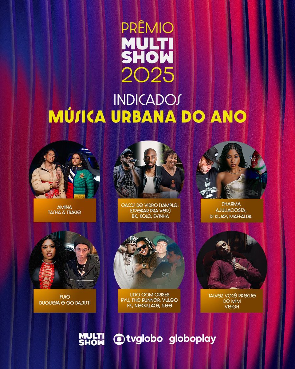 thiagoveighbr's tweet image. 🚨 Veigh foi indicado no ‘Prêmio Multishow 2025’, na categoria ‘Músicas Urbanas do Ano’, com ‘Talvez Você Precise de Mim’. 

O vencedor será decidido pela Academia do Prêmio Multishow, um grupo formado por especialistas em música. O resultado sai dia 9 de dezembro, ao vivo!