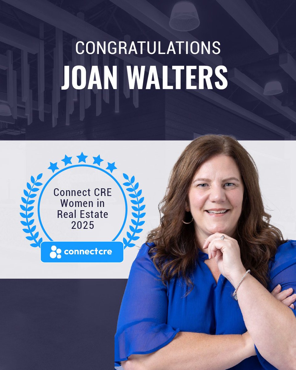 Congratulations to Joan Walters, our Director of Pre-Construction &amp; Estimating, on being named a 2025 Connect CRE Women in Real Estate! Joan brings a high level of skill and experience to every aspect of her work. Well-deserved, Joan!