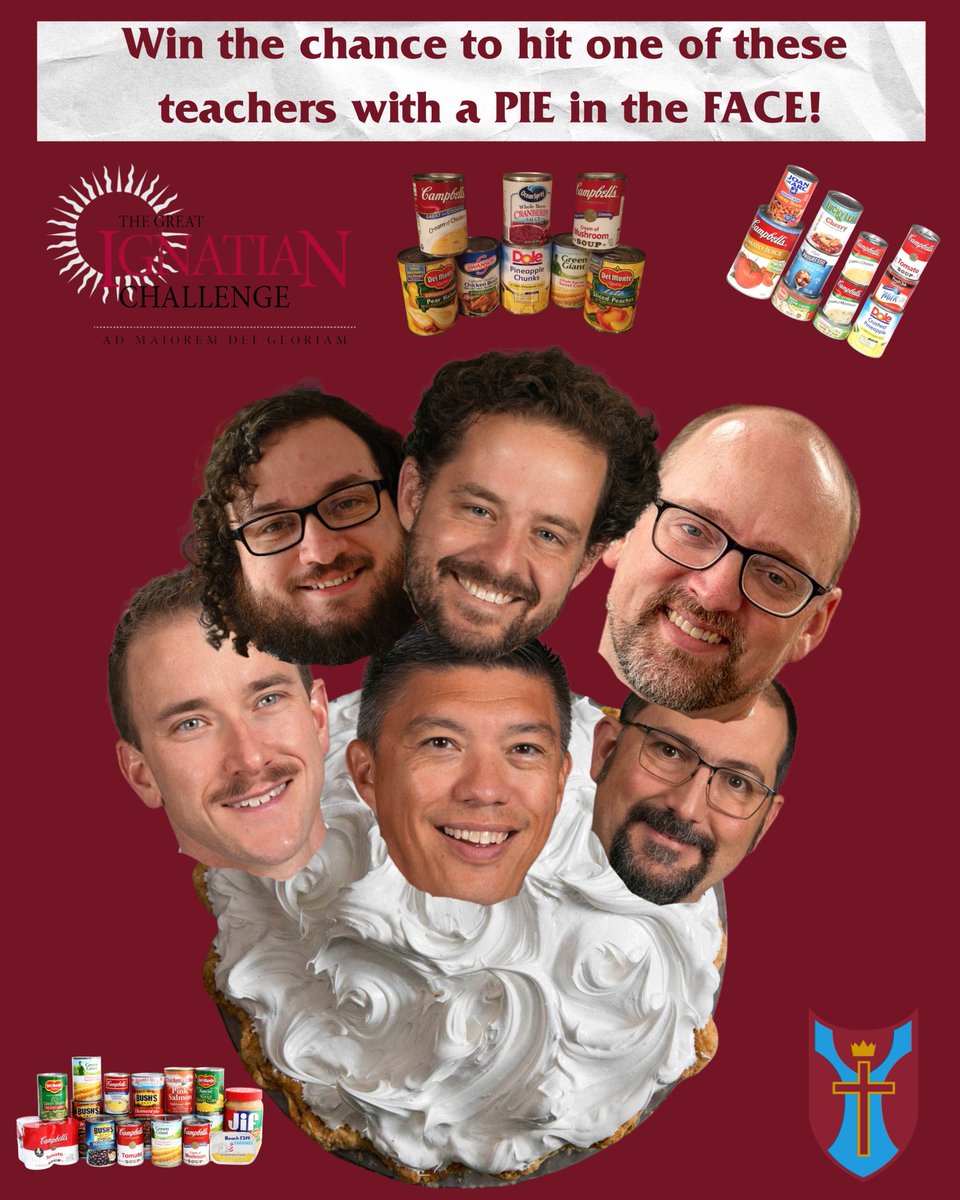 Donate food. Earn tickets. Pick a teacher. Top teachers get pied Friday. Let’s finish strong. <a href="/DeSmetJesuitHS/">De Smet Jesuit</a> #FoodDrive #GIC2025 #Spartans #PieToTheFace