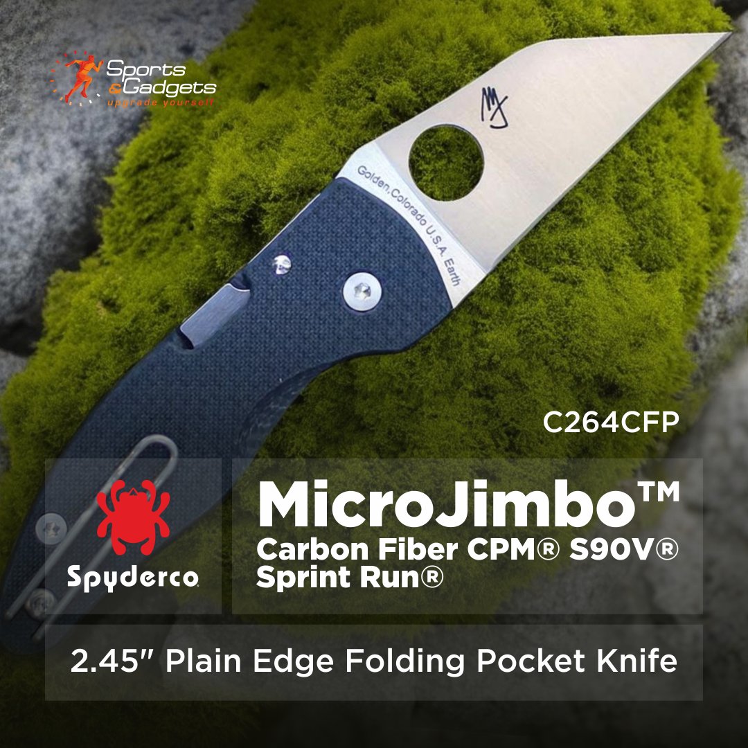 SportsandGadget's tweet image. 🐍 Spyderco MicroJimbo Sprint Run — compact power inspired by Michael Janich!

🗡️ 2.45&quot; CPM S90V blade
🖤 Carbon fiber handle
🔐 Compression Lock
🪶 3oz &amp;amp; deep-pocket clip

Limited edition — grab yours!

🛒 sports-and-gadgets.com/collections/ne…

#Spyderco #SprintRun #EDC #KnifeCommunity