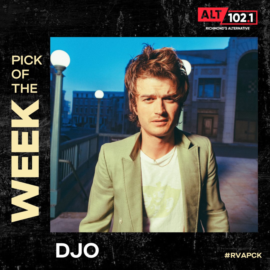 alt1021rva's tweet image. It's Djo Time! This week's Pick of the Week comes from Djo (aka Joe Keery). Hear "Delete Ya" all this week on ALT 102.1 and let us know what you think!
.
.
.
#RVAPCK #Djo #DeleteYa